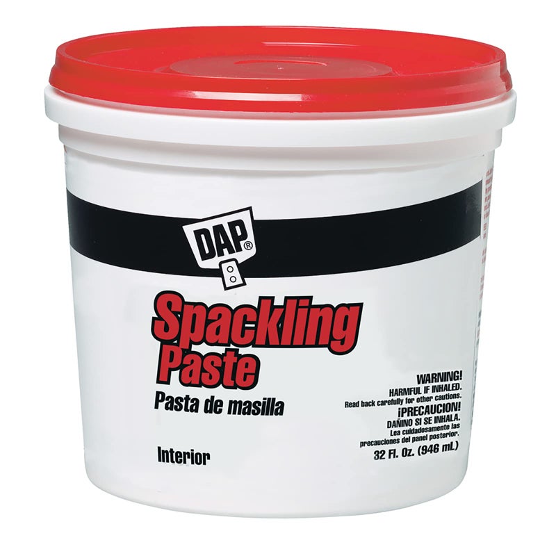 DAP 10204 Spackling Paste Rtu Qt Raw Building Material, 32 Fl Oz (Pack of 1), White