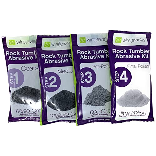 Wirejewelry 4 Step Rock Tumbler Abrasive Grit and Polish Kit, Single Batch - Image 4