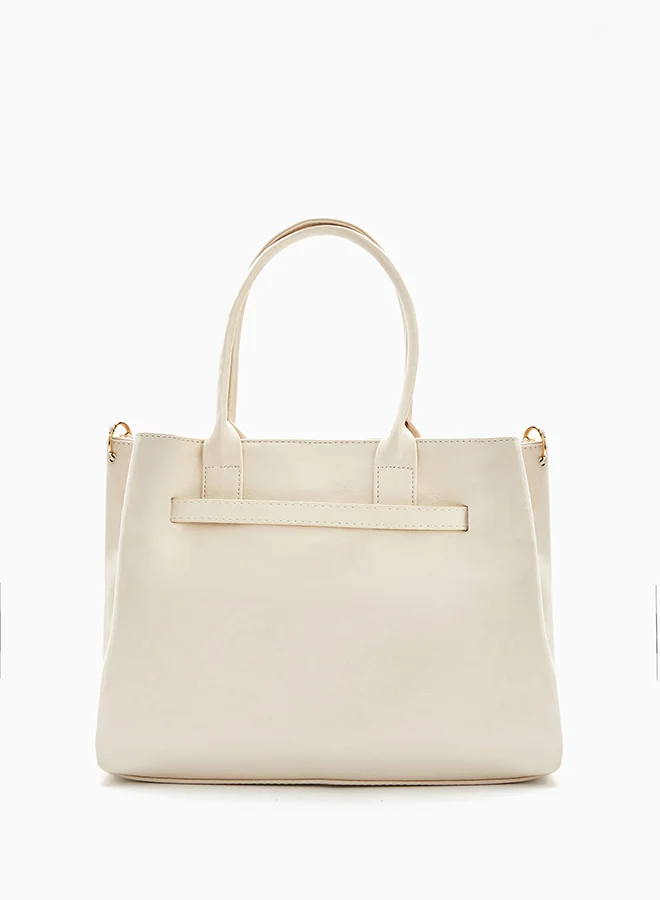 Wecre8 Cream Soft-Structured Handbag