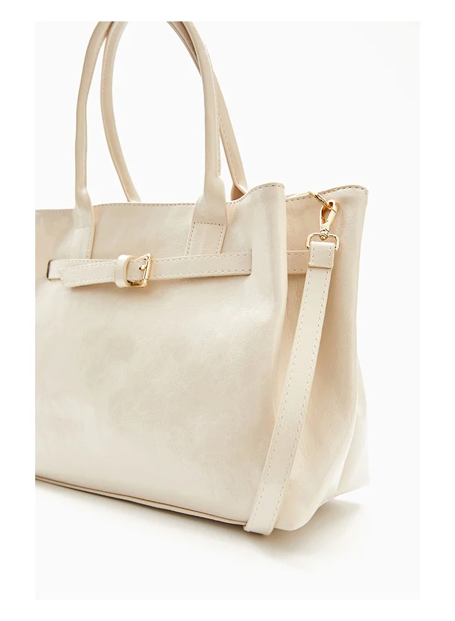 Wecre8 Cream Soft-Structured Handbag