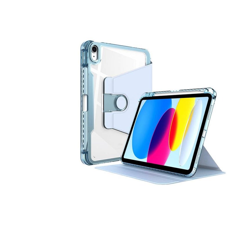 DGG حافظة آيباد دوارة متوافقة مع iPad Pro 13 مع حامل قلم باللون أزرق باللون الأزرق - Image 2
