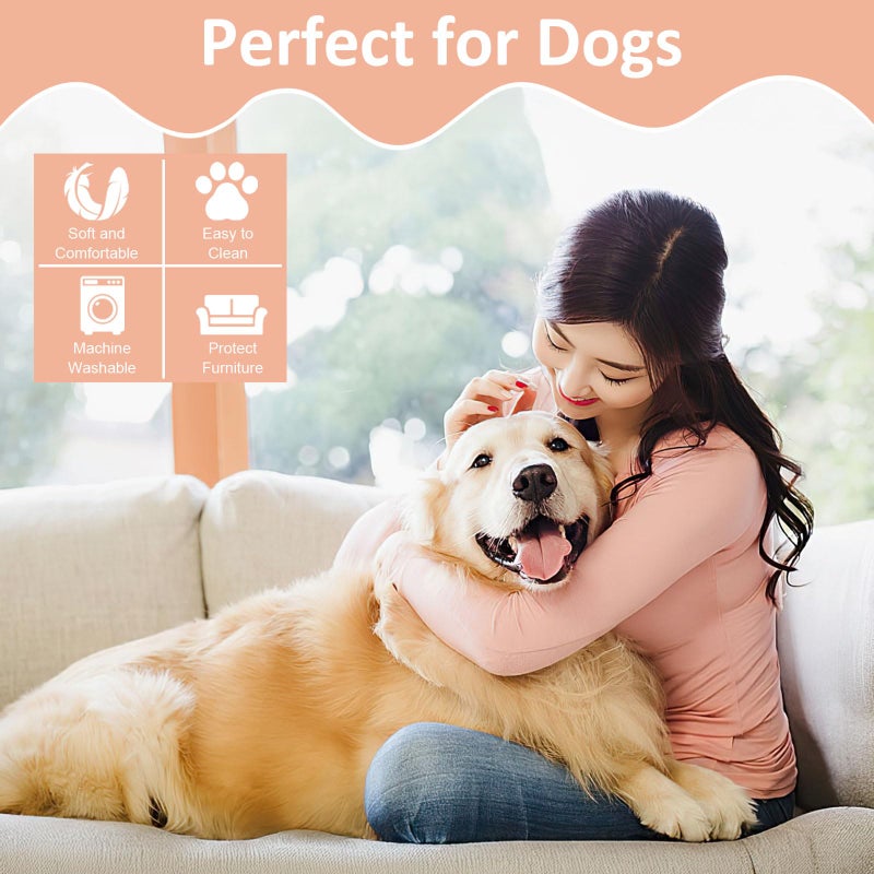 PEASUG Dog Blankets for Medium Dogs, Cat, Premium Soft Dog Blankets for Small Dog Washable, Puppy Blanket Dogs Essentials for Puppies (1, White, 41" x 30") - Image 4