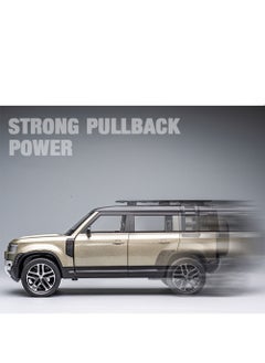CHE ZHI 1:24 Scale Land Rover Defender Toy Cars, Diecast Model Luxury Metal Car Collection, Collectible Toys, Zinc Alloy Pull Back with Front and Back Lights and Sound, Open Doors Green  - Image 3