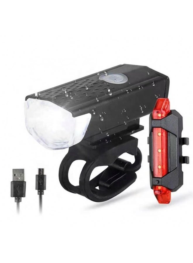 Rechargeable Bicycle Headlight and Taillight Set – USB Charging, Waterproof, Super Bright LED Front & Rear Bike Lights with Lithium Battery for Night Riding, Cycling Safety Light Kit - Image 2