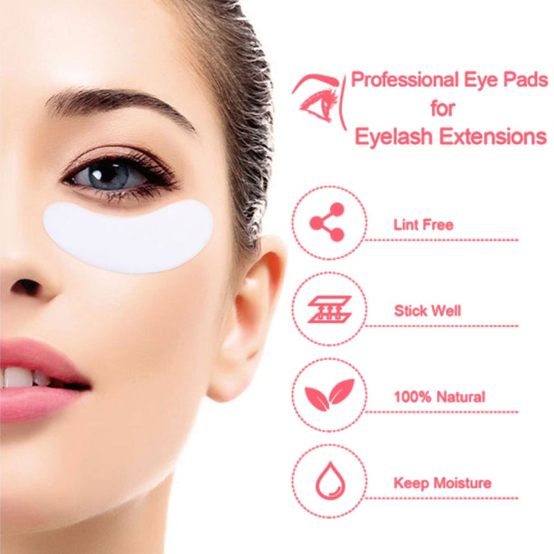 VEYES INC 50 Pairs Pink Hydrogel Eye Patch Eyelash Extension Natural Lint Free Under Eye Gel Pads Lash Extension Supplies & Beauty Tools - Image 4