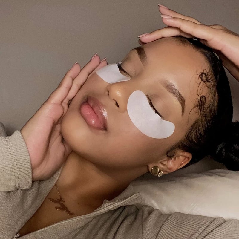 VEYES INC 50 Pairs Pink Hydrogel Eye Patch Eyelash Extension Natural Lint Free Under Eye Gel Pads Lash Extension Supplies & Beauty Tools - Image 5