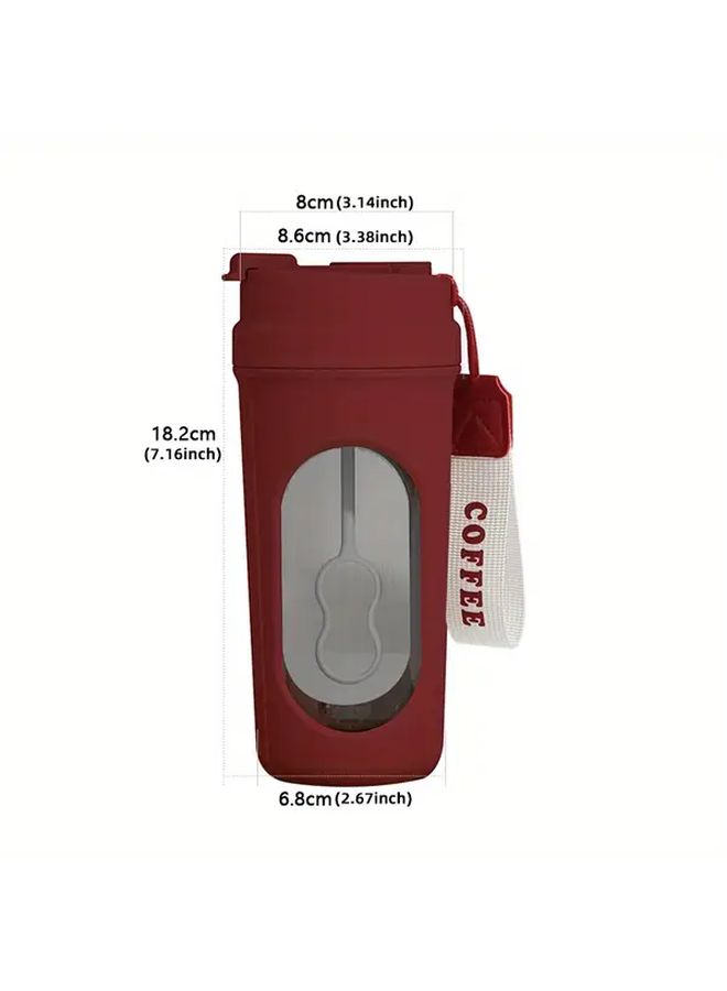Beige Portable Electric Coffee Mug USB Rechargeable One Touch Mixer IPX4 Waterproof Food Grade Material Travel Office - Image 2