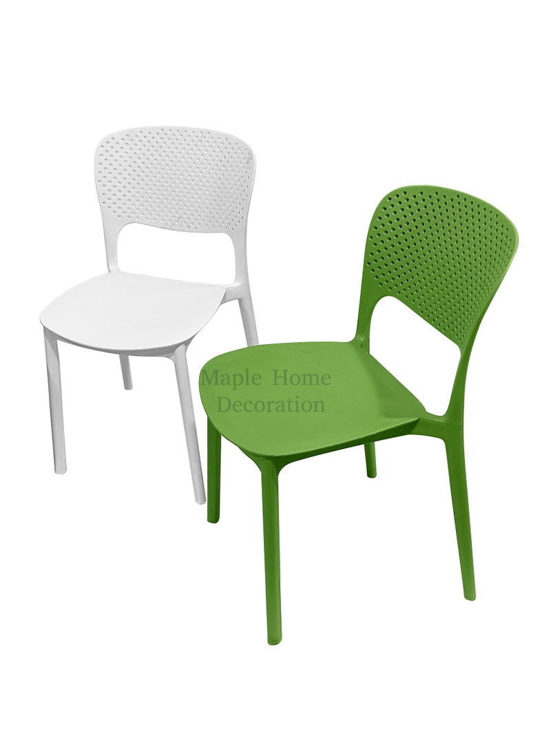 MAPLE HOME DECORATION Maple Home Dining Chairs Plastic Stacking Modern Molded Side Chair Kitchen Dining Room Chair Indoor Outdoor Furniture  - Image 2
