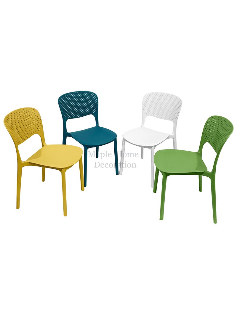 MAPLE HOME DECORATION Maple Home Dining Chairs Plastic Stacking Modern Molded Side Chair Kitchen Dining Room Chair Indoor Outdoor Furniture  - Image 3