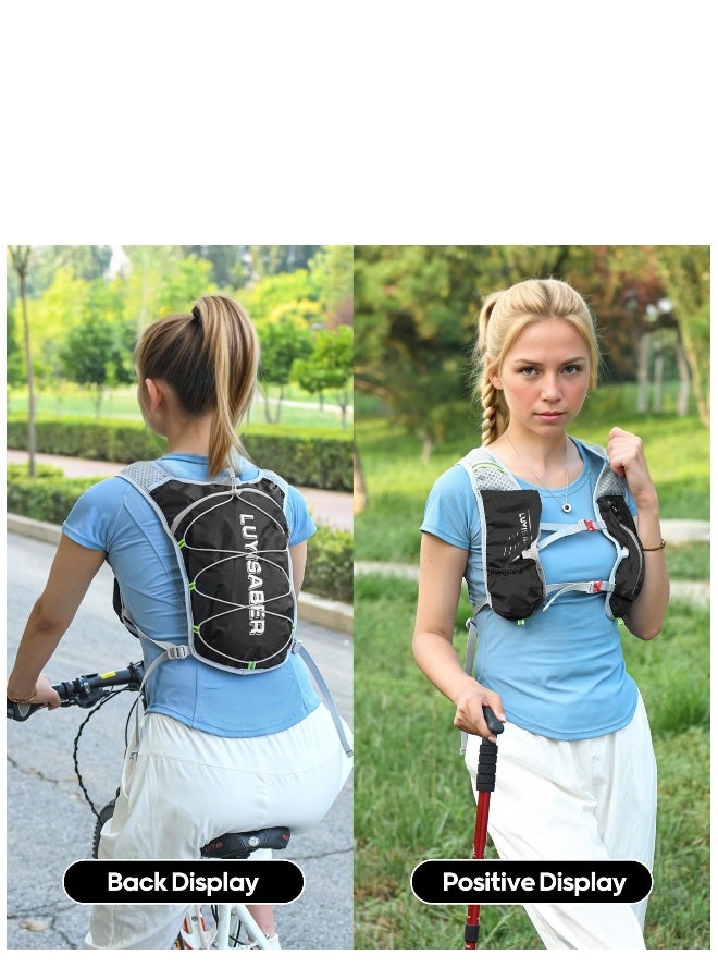 Running Backpack, Lightweight Running Vest Women, Micro-Splash Resistant Surface Hydration Vest for Outdoor Cycling Marathon Running Skiing Camping Climbing Regardless of Gender - Image 3