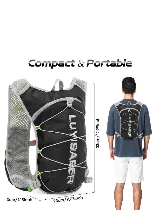 Running Backpack, Lightweight Running Vest Women, Micro-Splash Resistant Surface Hydration Vest for Outdoor Cycling Marathon Running Skiing Camping Climbing Regardless of Gender - Image 2