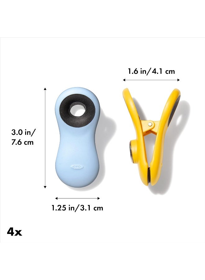 OXO Good Grips Collection Bag Clip, 4 Piece All-Purpose Set, Red/Orange/Green/Blue - Image 4