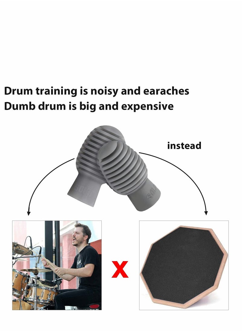 KASTWAVE - 4 Pieces Drum Mute Drumstick Silent Tip, Drum Dampener Silicone Drumstick Silent Practice Tips Percussion Accessory, Mute Replacement Drum - Image 1