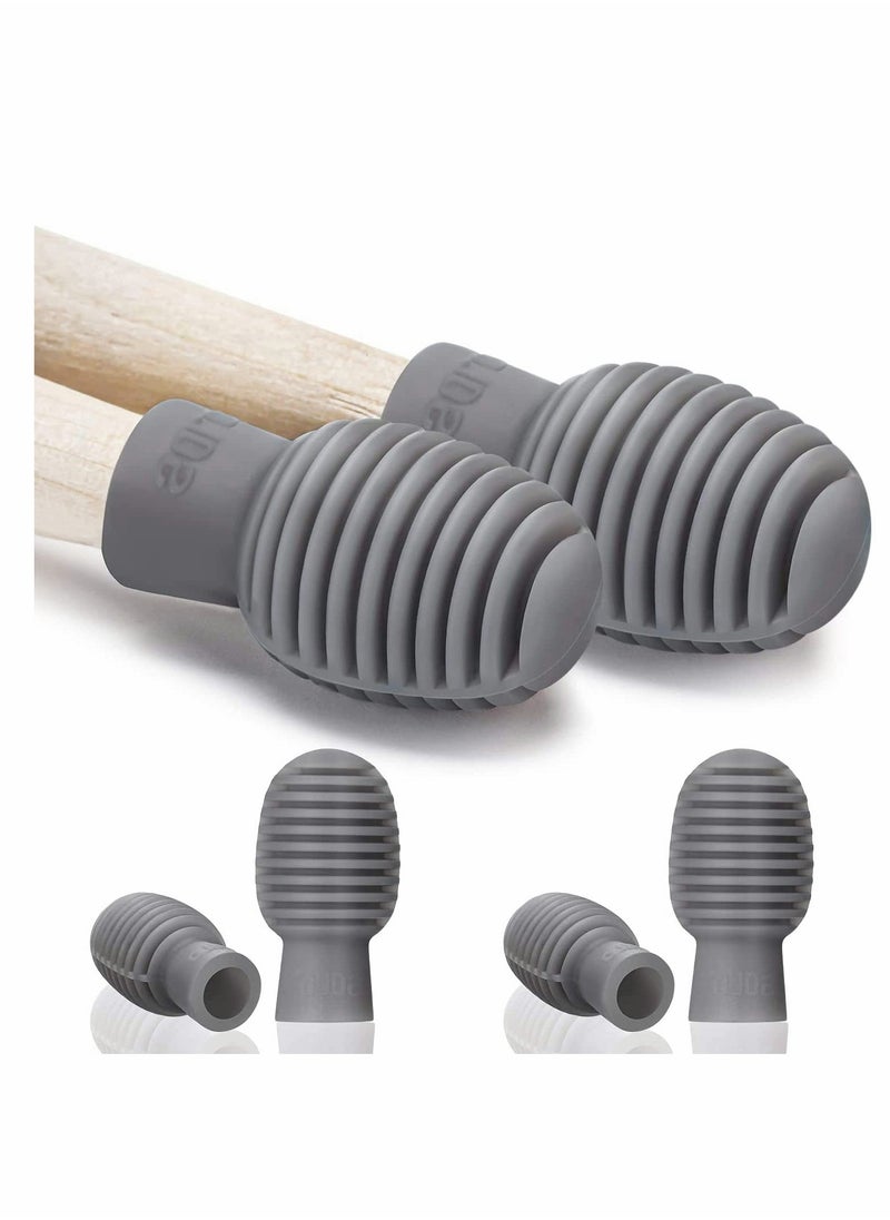 KASTWAVE - 4 Pieces Drum Mute Drumstick Silent Tip, Drum Dampener Silicone Drumstick Silent Practice Tips Percussion Accessory, Mute Replacement Drum - Image 1