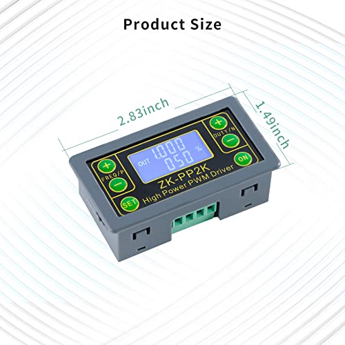 EC Buying Function Signal Generator, ZK-PP2K PWM Pulse Frequency Generator, 1Hz-150KHz PWM Motor Speed Regulation/LCD Pulse Frequency Cycle Module Adjustable Driver Module/PWM Signal Generator - Image 5