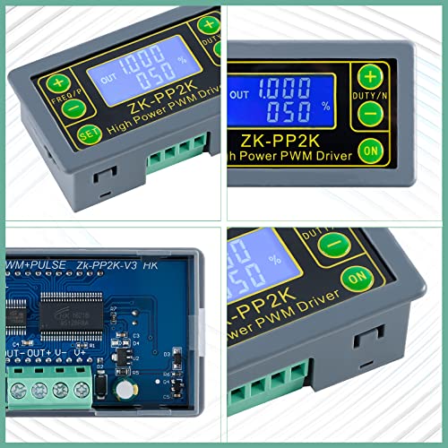 EC Buying Function Signal Generator, ZK-PP2K PWM Pulse Frequency Generator, 1Hz-150KHz PWM Motor Speed Regulation/LCD Pulse Frequency Cycle Module Adjustable Driver Module/PWM Signal Generator - Image 3
