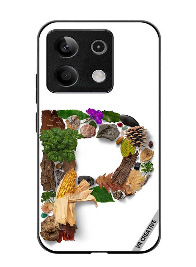 VR CREATIVE Protective Case Cover For Xiaomi Poco X6 Alphabet P Design Multicolour - Image 1