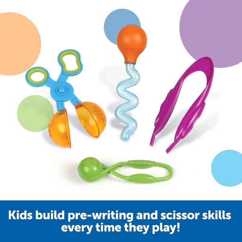 Learning Resources Helping Hands Fine Motor Tools Classroom Set,24 Pieces, Ages 3+, fine motor skills, teacher resources for classroom, sensory toys for toddlers, Scoopers and Tweezers toys - Image 3
