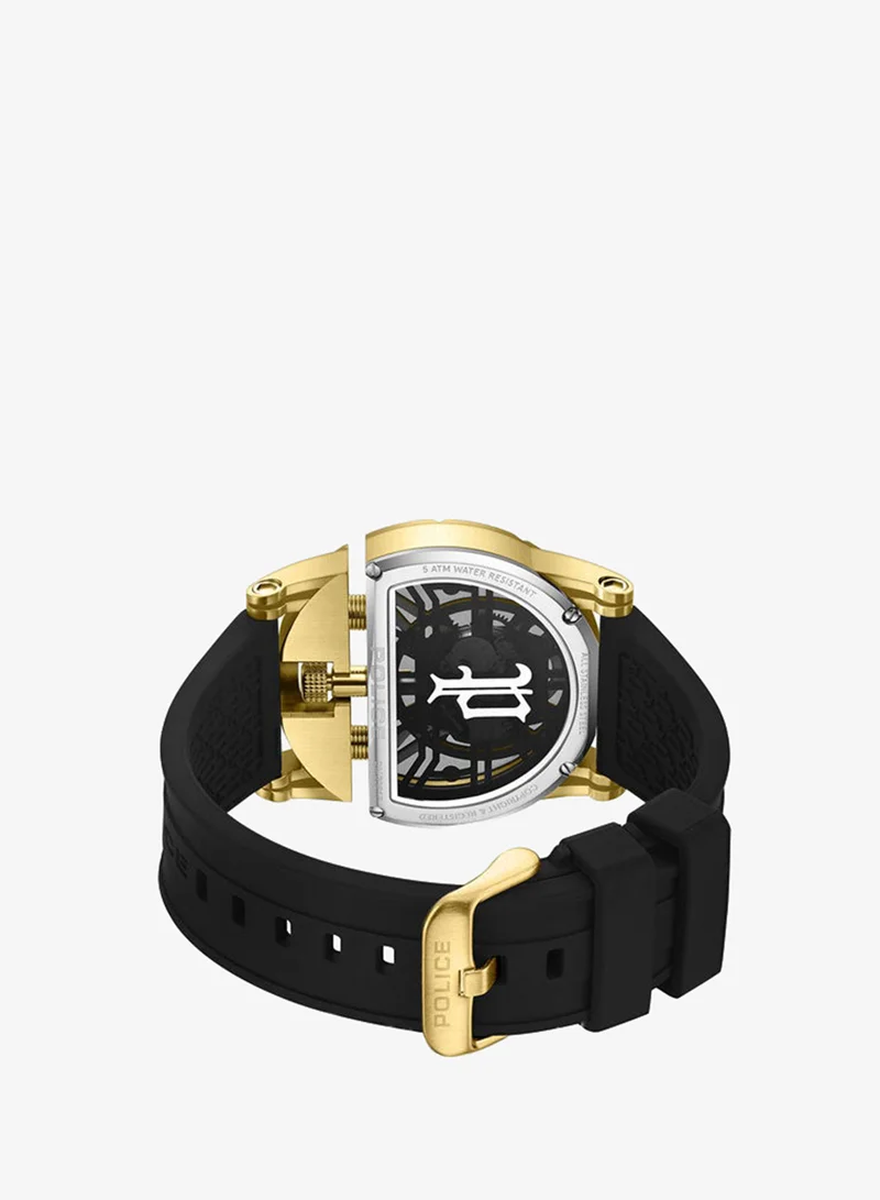 Police black Men's Daintree 2.0 Black Dial Black Silicone Strap Analog Watch for Men - 46mm for Men | Best Price UAE