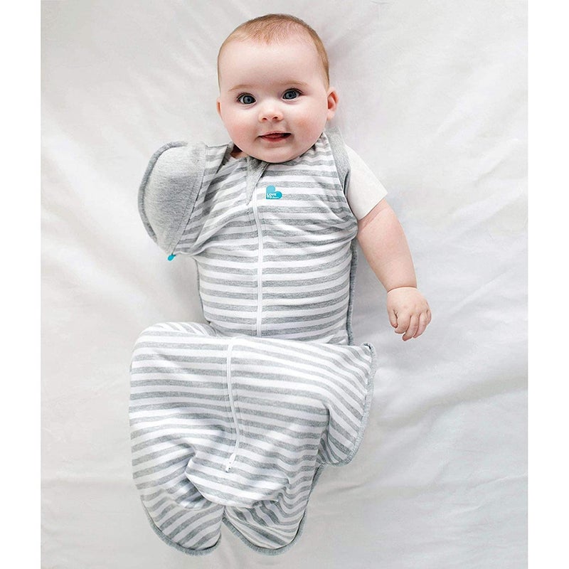 Love to Dream Swaddle Up Transition Swaddle, Patented Zip-Off Wings, Gently Help Baby Transition from Being Swaddled to Arms Free When Showing Signs of Rolling, 1.0 TOG, 13-19 lbs, Gray - Image 2