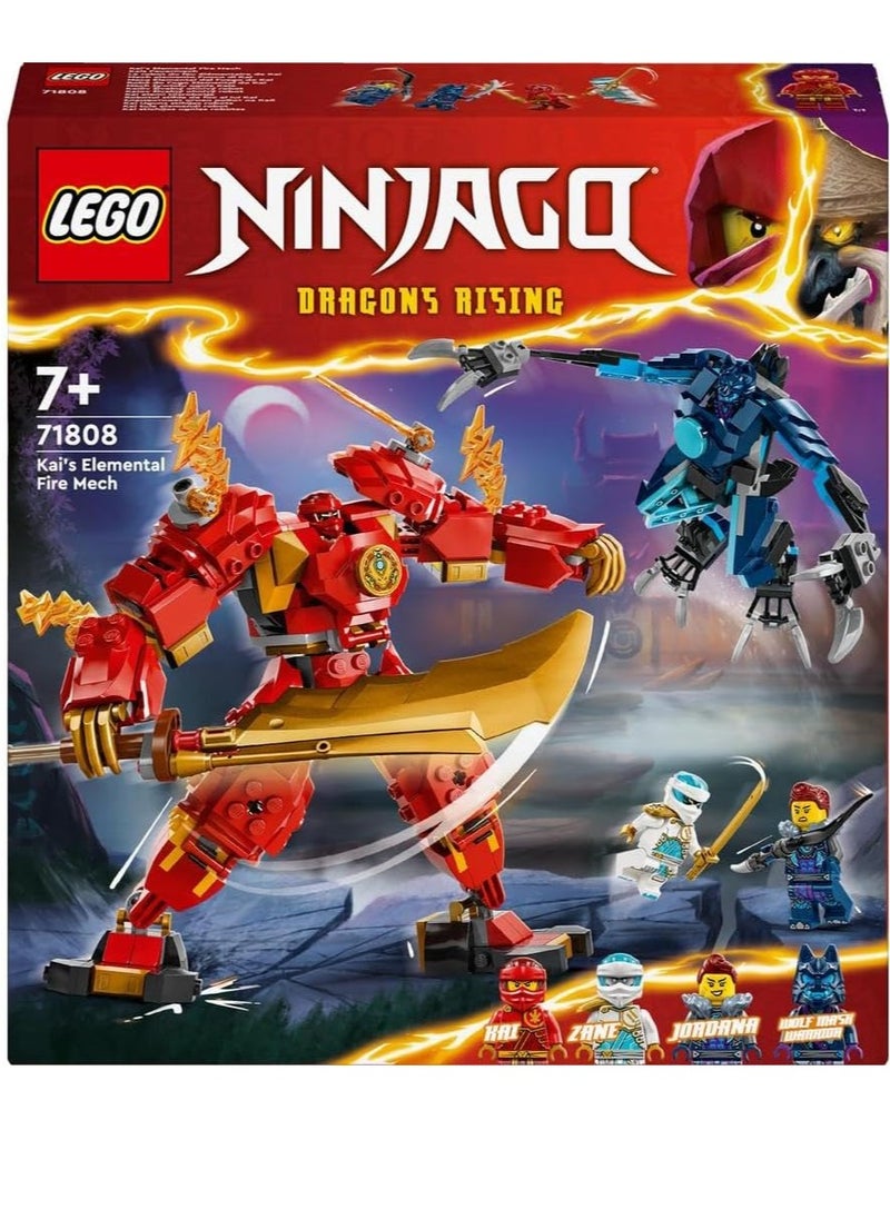 LEGO LEGO Ninjago Kai's Elemental Fire Mech 71808 Building Blocks Toy Set (322 Pieces)  - Image 5