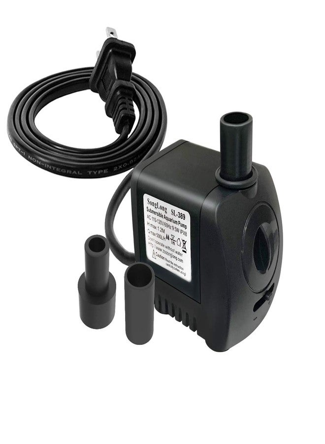 SongLong Submersible Pump 130GPH Ultra Quiet 4ft High Lift for Fountains, Hydroponics, Ponds, Aquariums & More… - Image 1