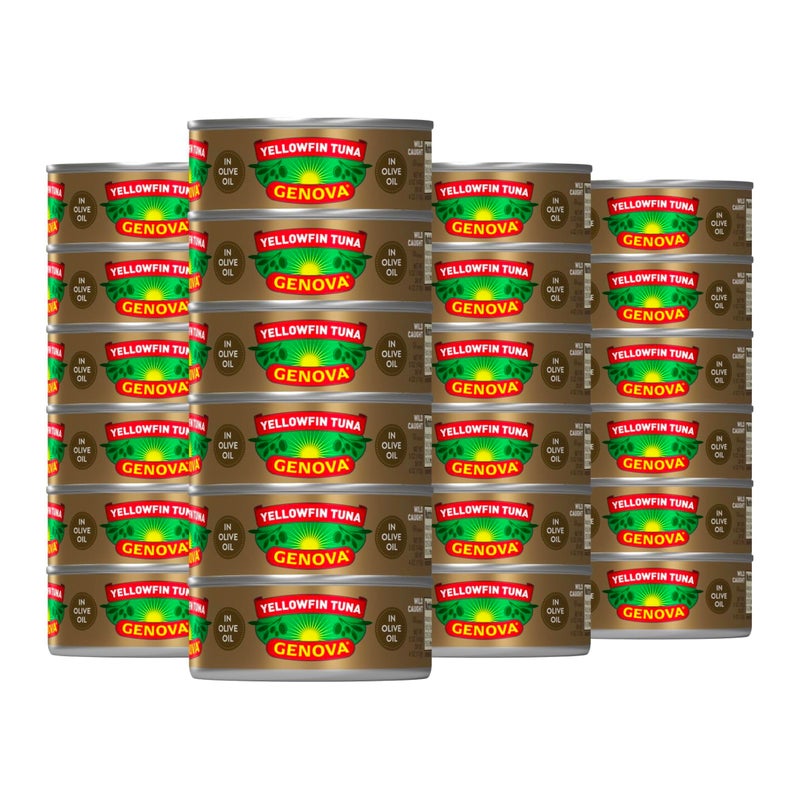 Genova Premium Yellowfin Tuna in Olive Oil 5 Ounce Cans 24Pack  Nutrient Rich High Protein Canned Tuna Fish  Delicious Easy Nutritious Ready to Eat Meals - Image 3