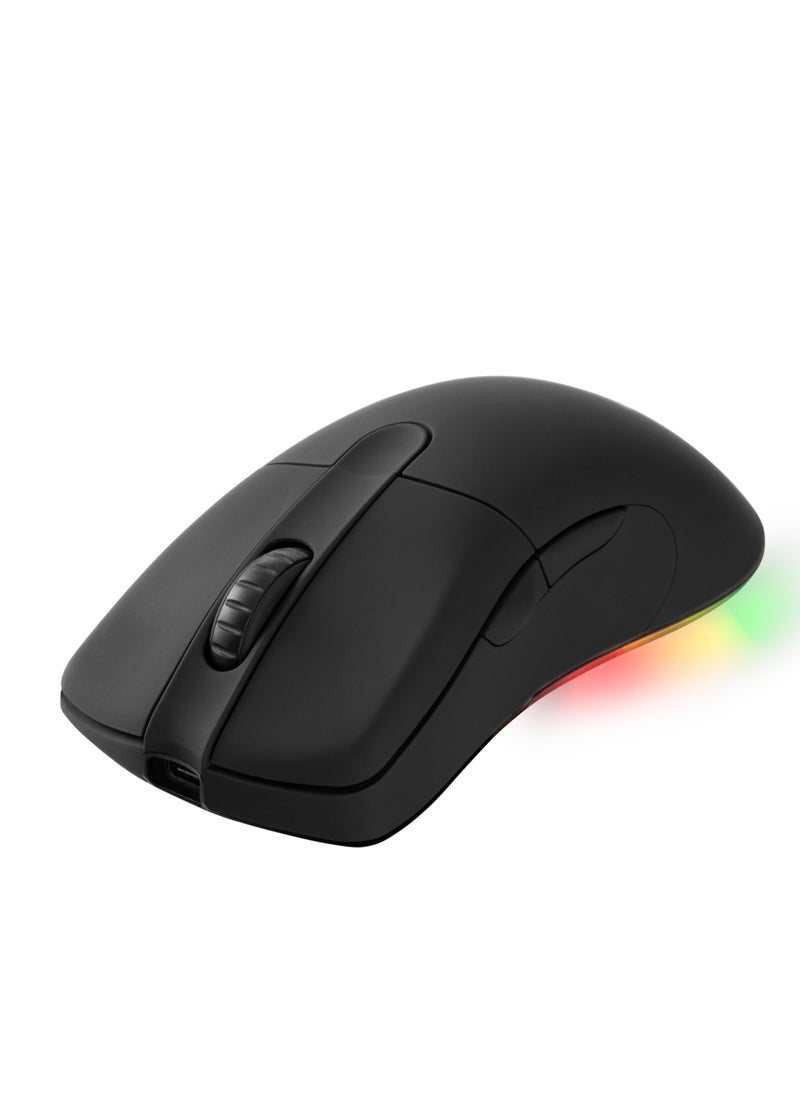 DELTACO GAMING - Deltaco Gaming DM430 Wireless Gaming Mouse 16,000 DPI 1000Hz Polling Rate 46 Hours Battery Life 2.4GHz USB Receiver Stylish Black Gaming Mouse for Windows PC with Programmable Buttons - Image 1