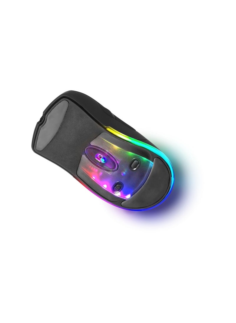DELTACO GAMING - Deltaco Gaming DM430 Wireless Gaming Mouse 16,000 DPI 1000Hz Polling Rate 46 Hours Battery Life 2.4GHz USB Receiver Stylish Black Gaming Mouse for Windows PC with Programmable Buttons - Image 1