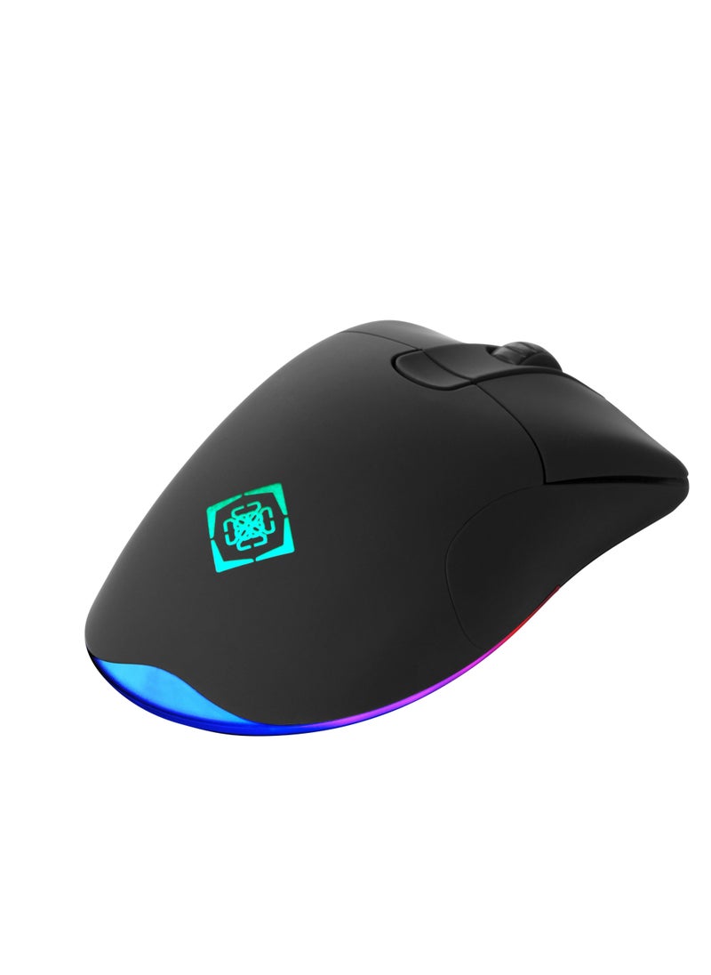 DELTACO GAMING - Deltaco Gaming DM430 Wireless Gaming Mouse 16,000 DPI 1000Hz Polling Rate 46 Hours Battery Life 2.4GHz USB Receiver Stylish Black Gaming Mouse for Windows PC with Programmable Buttons - Image 1
