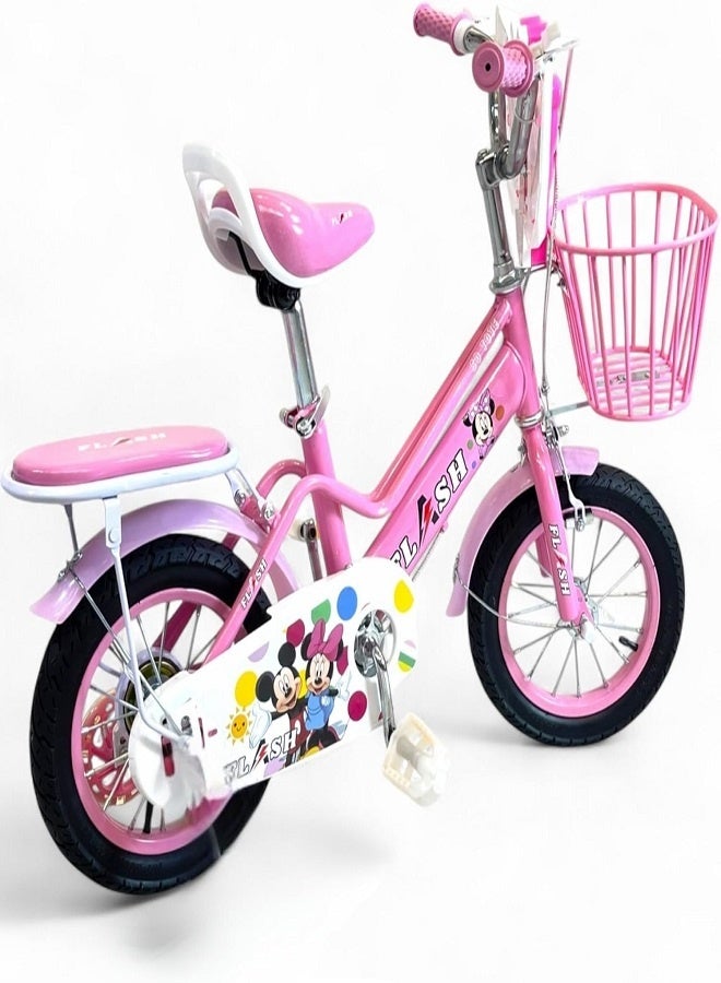 فلاش دراجة اطفال بناتي صوت و ضوء LED من فلاش لون بينك مقاس 20 من 8 سنوات ل12 سنه - الوكيل الرسمية في مصر المنتج GTG TOYS - Image 2