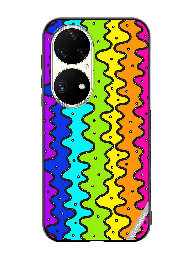 VR CREATIVE Protective Case Cover For Huawei P50 Pro Color Strip Design Multicolour - Image 1