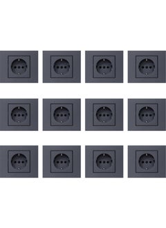 Ovivo Grano Smoked Grounded Socket 12 PCS with Frame 