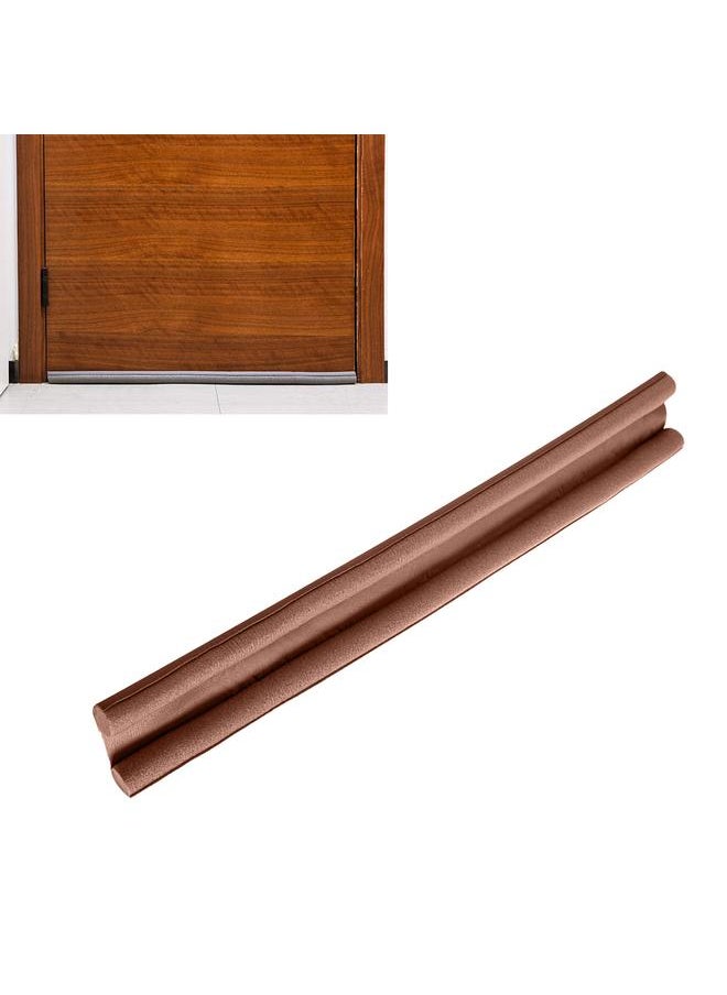 Thoraya - Under Door Draft Stopper Weather Stripping Door Seal Door Joint Bottom Sealing Strip Brown - Image 1