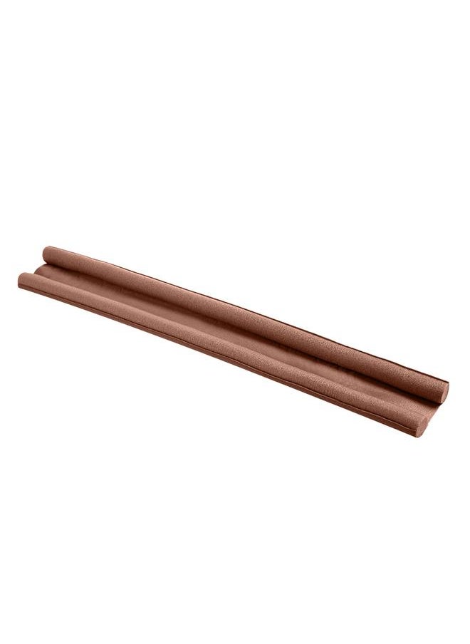 Thoraya - Under Door Draft Stopper Weather Stripping Door Seal Door Joint Bottom Sealing Strip Brown - Image 1