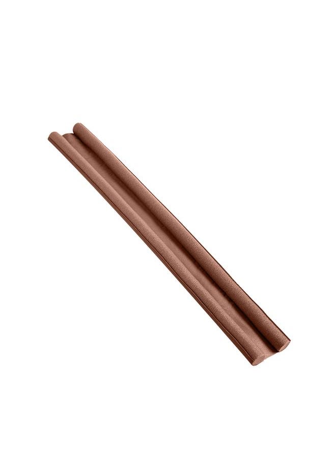 Thoraya - Under Door Draft Stopper Weather Stripping Door Seal Door Joint Bottom Sealing Strip Brown - Image 1
