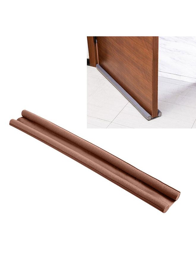 Thoraya - Under Door Draft Stopper Weather Stripping Door Seal Door Joint Bottom Sealing Strip Brown - Image 1