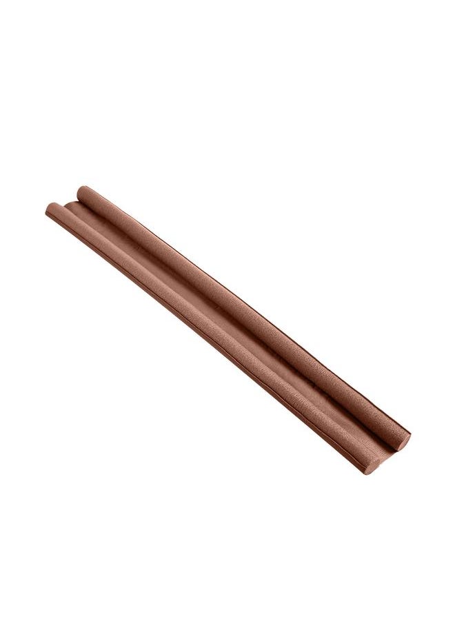 Thoraya - Under Door Draft Stopper Weather Stripping Door Seal Door Joint Bottom Sealing Strip Brown - Image 1