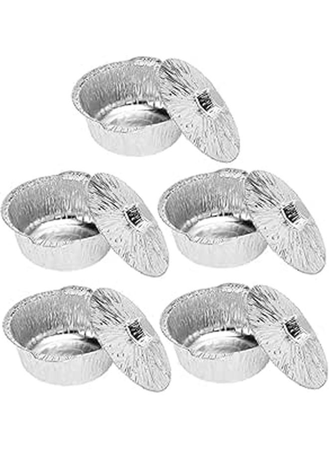 Aluminum Foil Pans with Lids 5 Pack Durable Baking Containers for Camping BBQ Picnic - Image 1