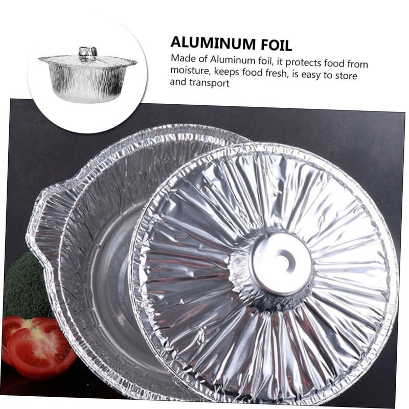 Aluminum Foil Pans with Lids 5 Pack Durable Baking Containers for Camping BBQ Picnic - Image 4
