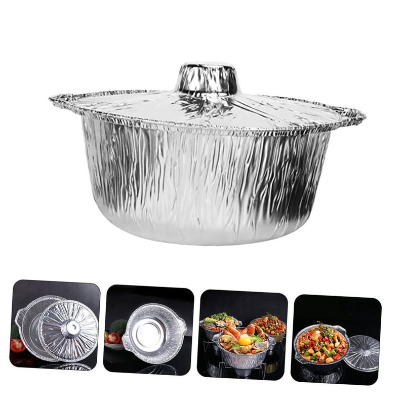 Aluminum Foil Pans with Lids 5 Pack Durable Baking Containers for Camping BBQ Picnic - Image 5