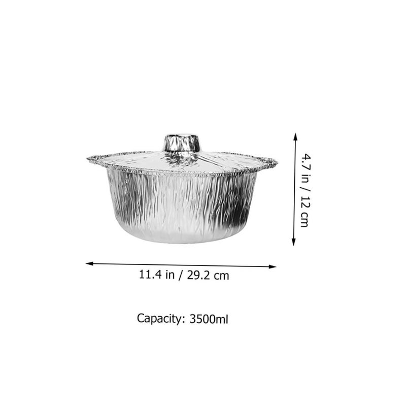 Aluminum Foil Pans with Lids 5 Pack Durable Baking Containers for Camping BBQ Picnic - Image 3