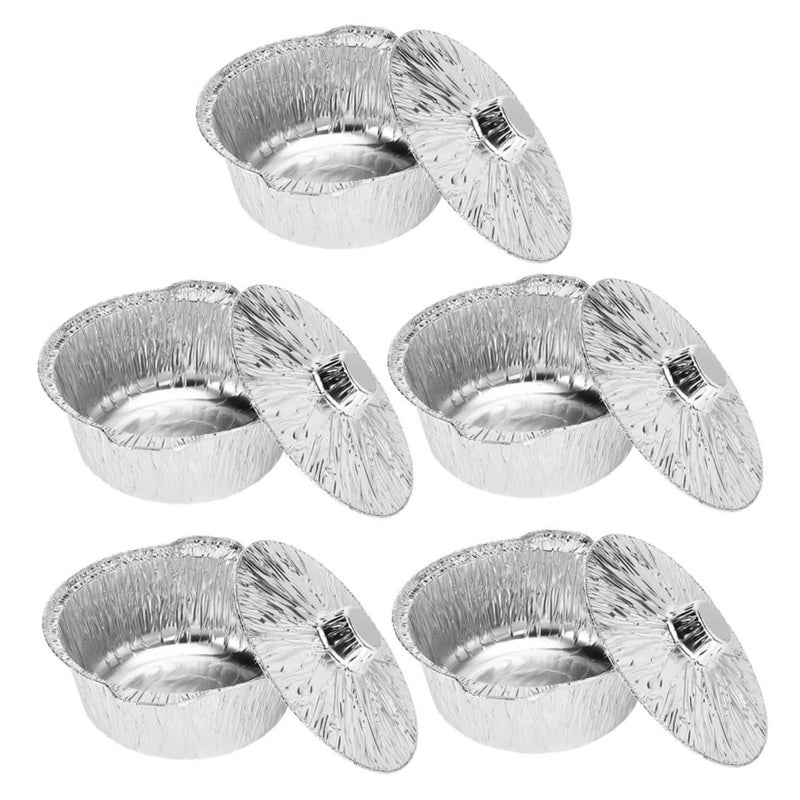 Aluminum Foil Pans with Lids 5 Pack Durable Baking Containers for Camping BBQ Picnic - Image 2