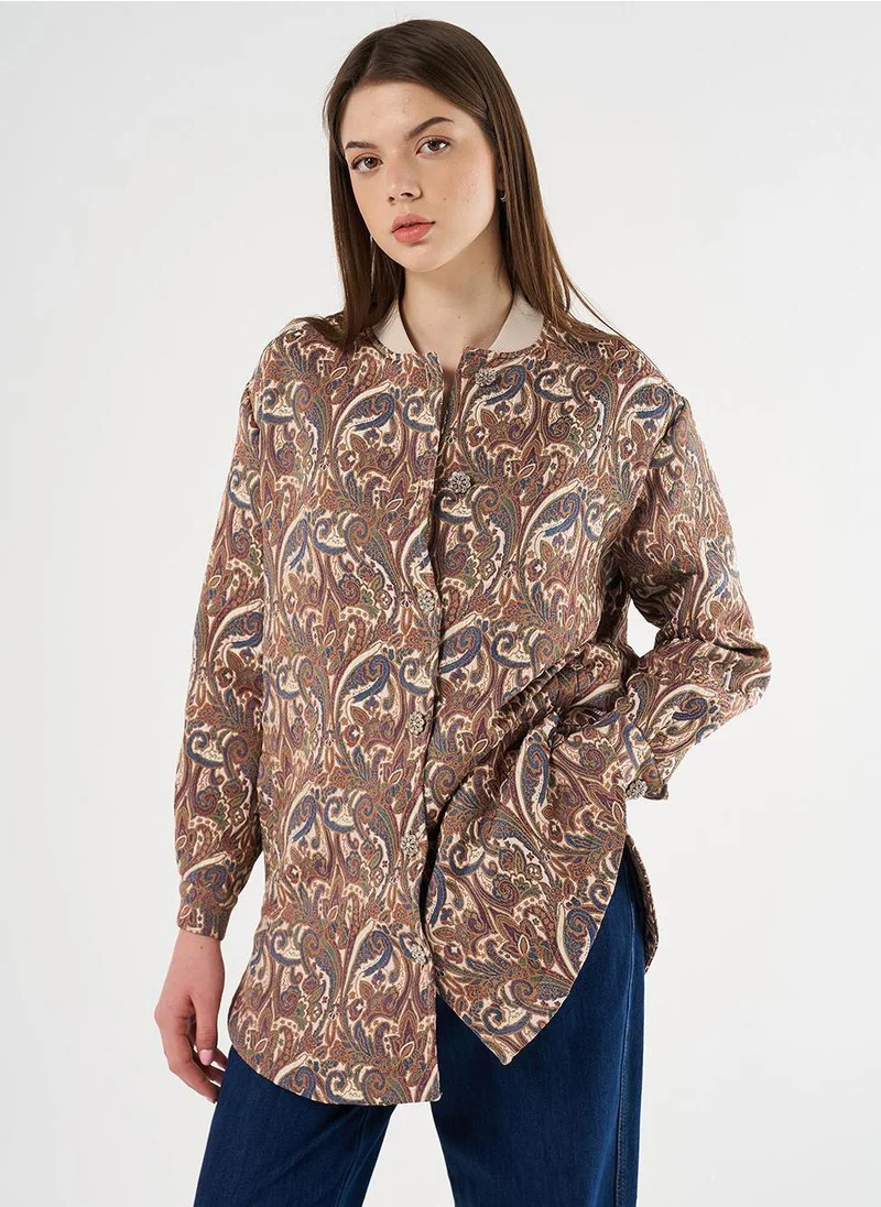 Kayra Jacquard Jacket Cream