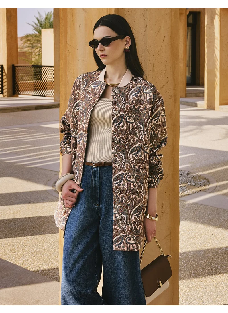 Kayra Jacquard Jacket Cream