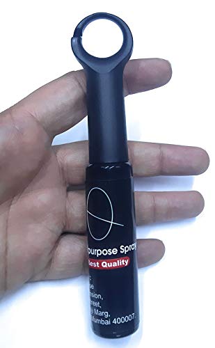 Aura Plastic Empty Spray Bottle Pocket Spray Bottle With Belt Hook Black Spray Bottle 20 ML Set Of 5 - Image 3