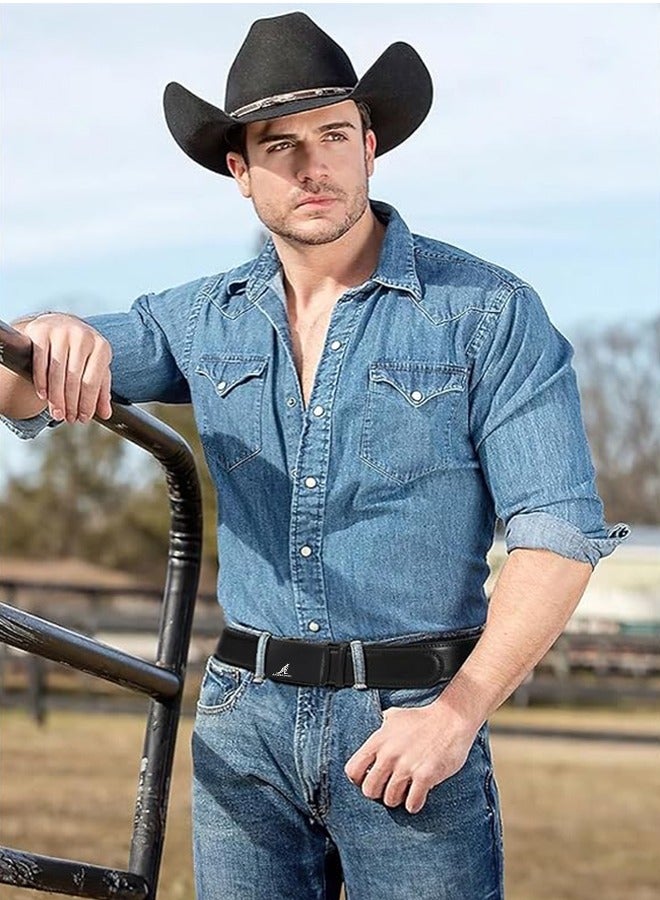 بالجملة حزام رجالي من الجلد الصناعي بإبزيم دبوس (أسود) - Image 4