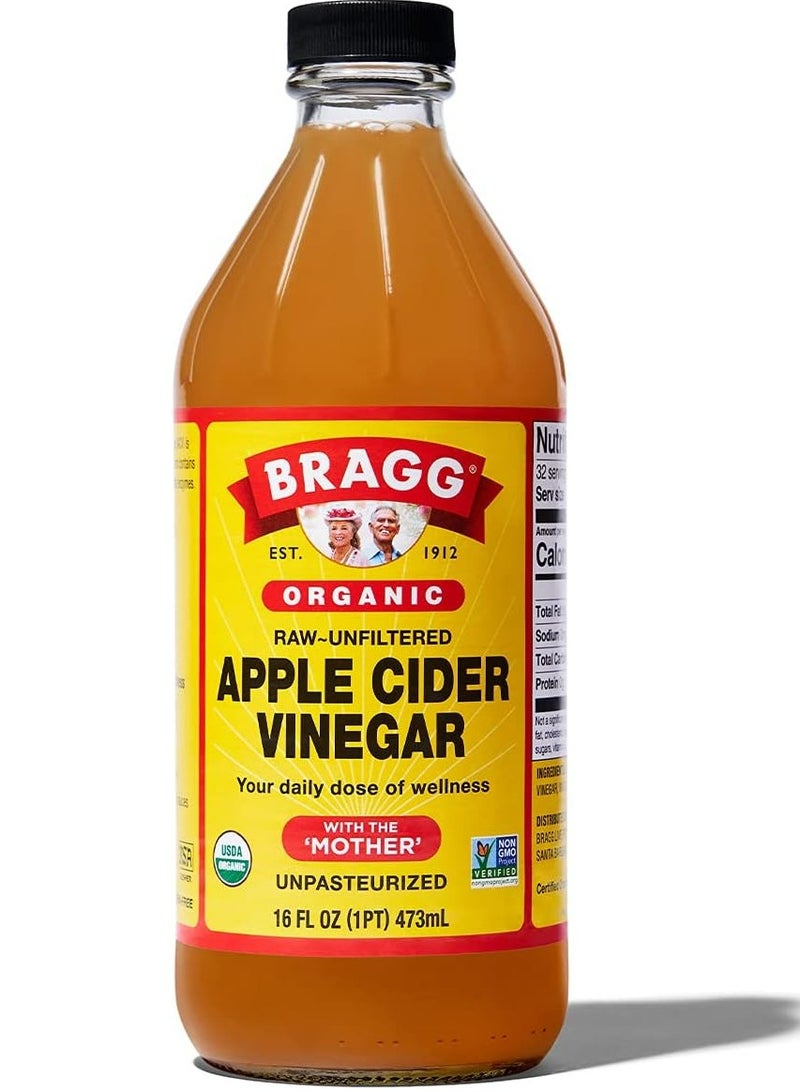 Bragg Organic Apple Cider Vinegar With the Mother 473ml - Image 1