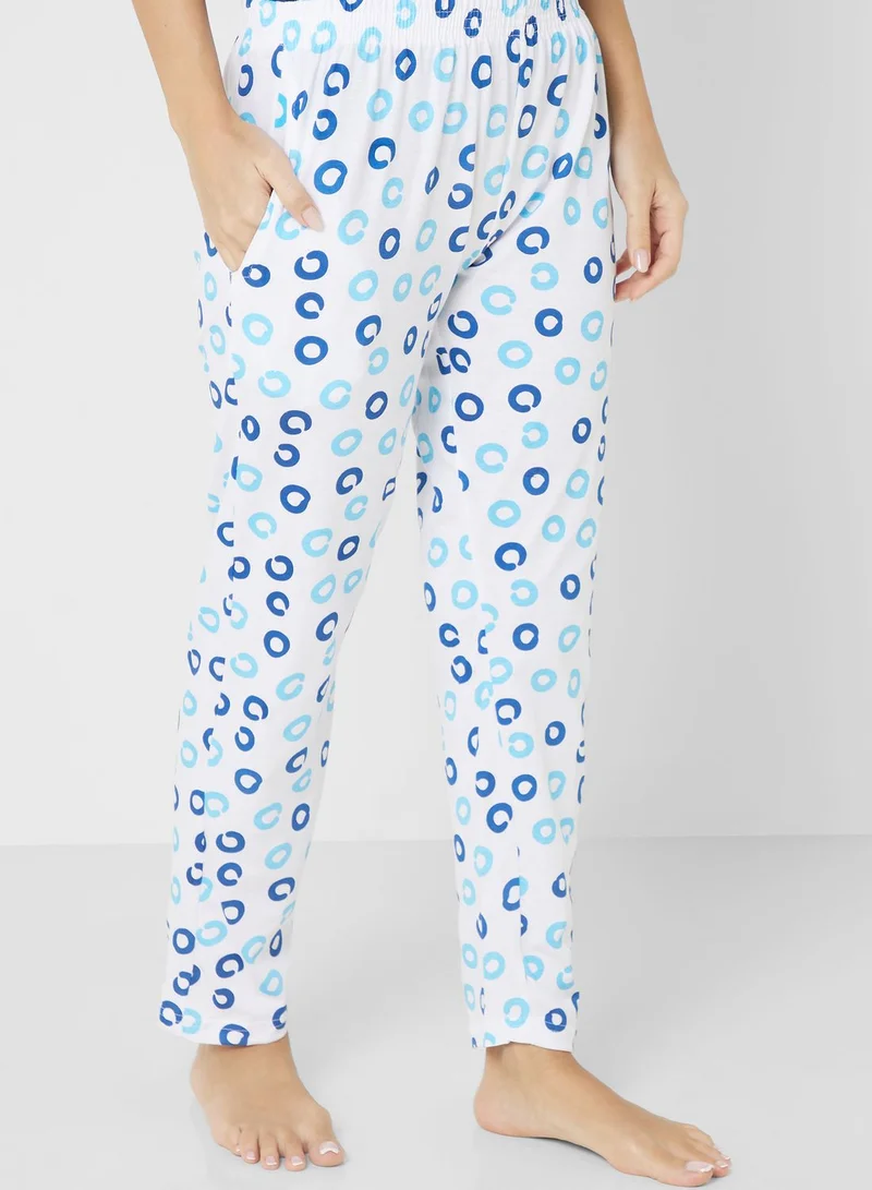 Ginger Graphic T-Shirt And Pyjama Set