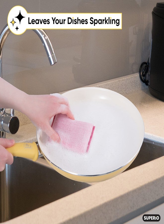 Superio Nylon Cleaning Pad, Dish Scrubbers, Multi Surface Scratch- Free Scour Sponge for Stainless Steel, Copper cookware, China, Dishes and plasticware (2) - Image 5